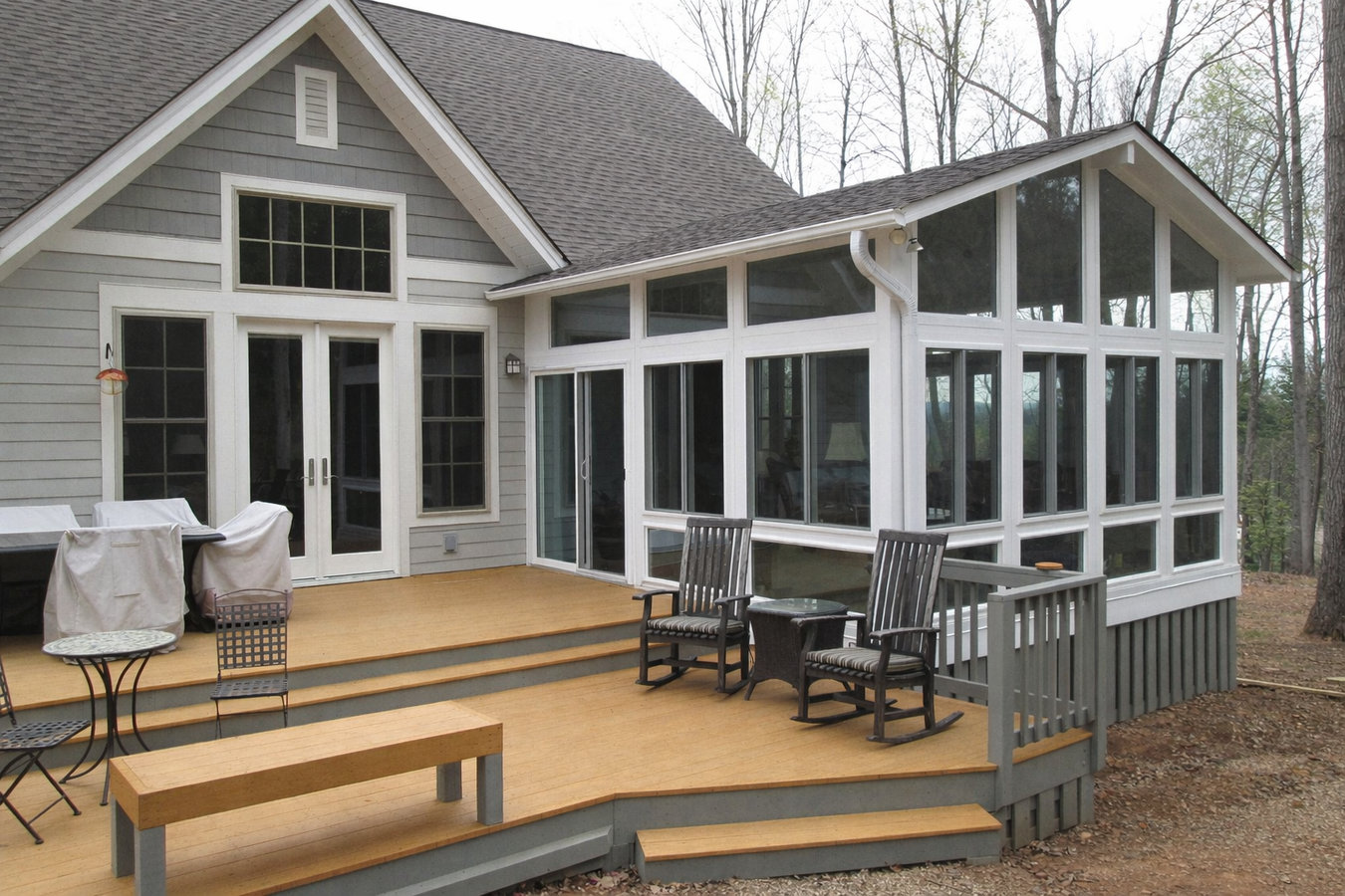 Patio-to-sunroom conversion